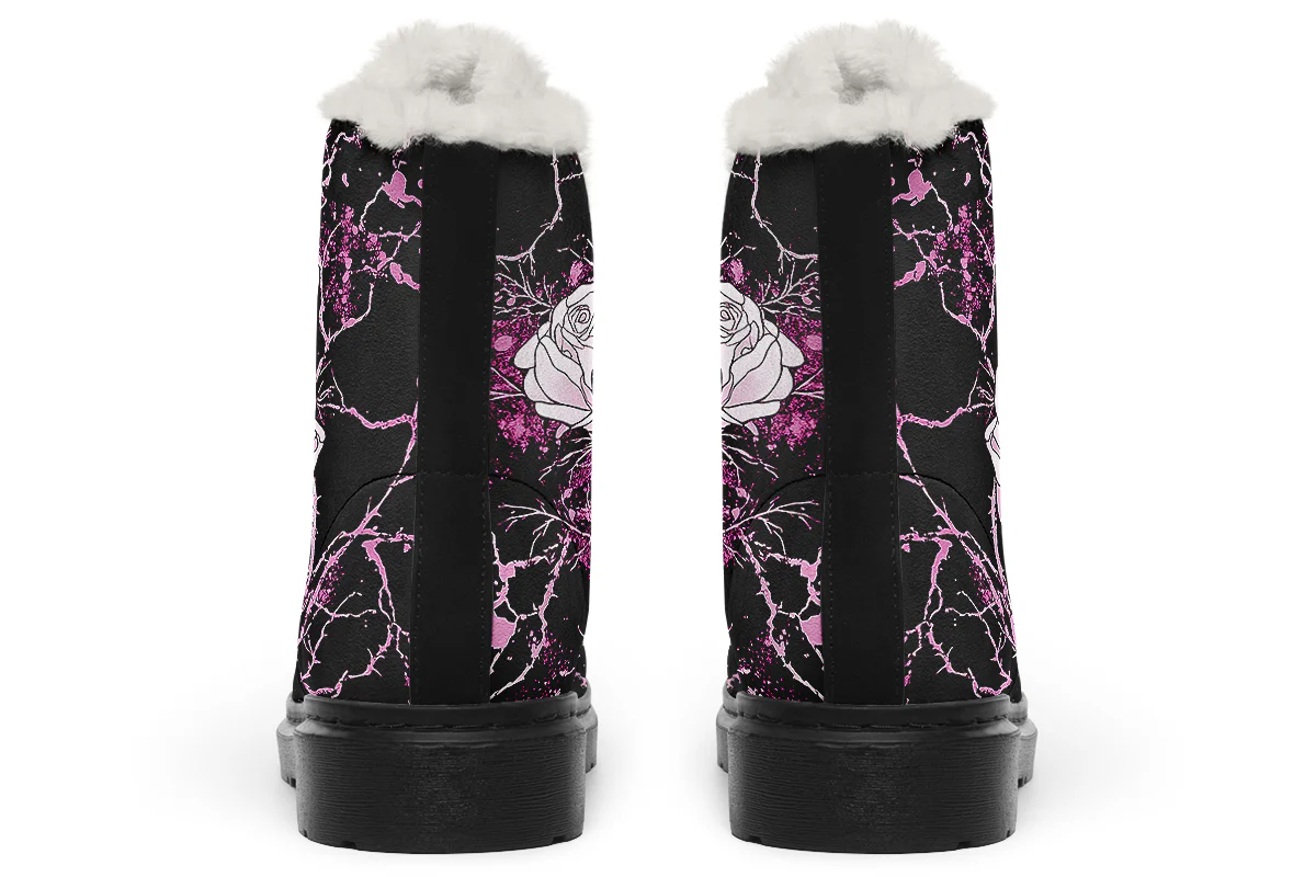 Amethyst Kintsugi Rose Winter Boots - Image 4