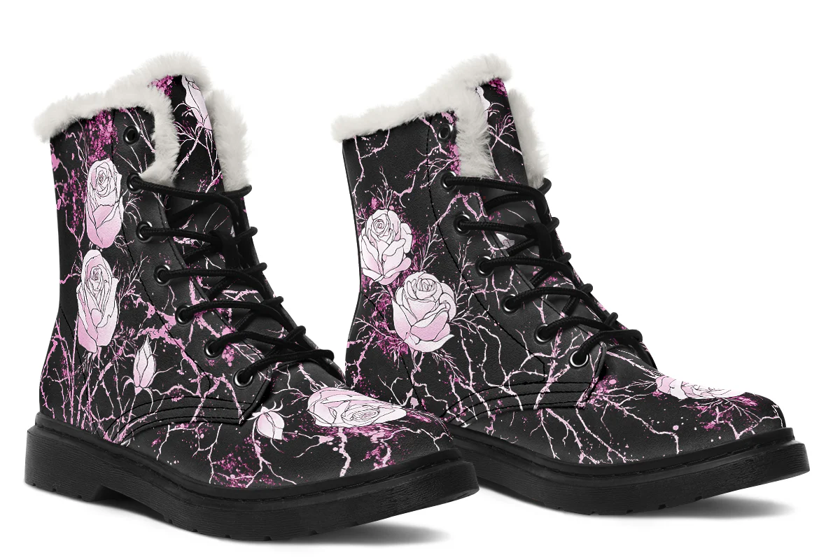 Amethyst Kintsugi Rose Winter Boots - Image 6