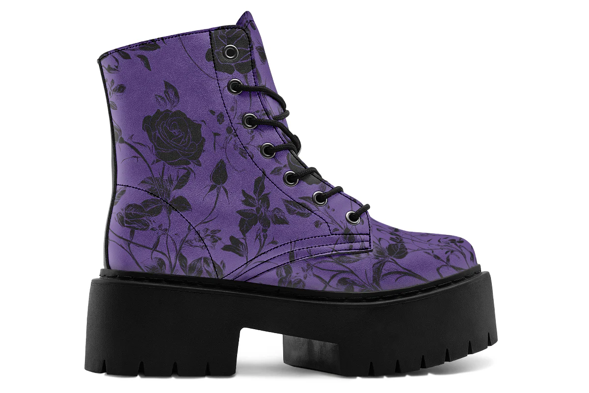Amethyst Rose Romance Platform Boots - Image 3