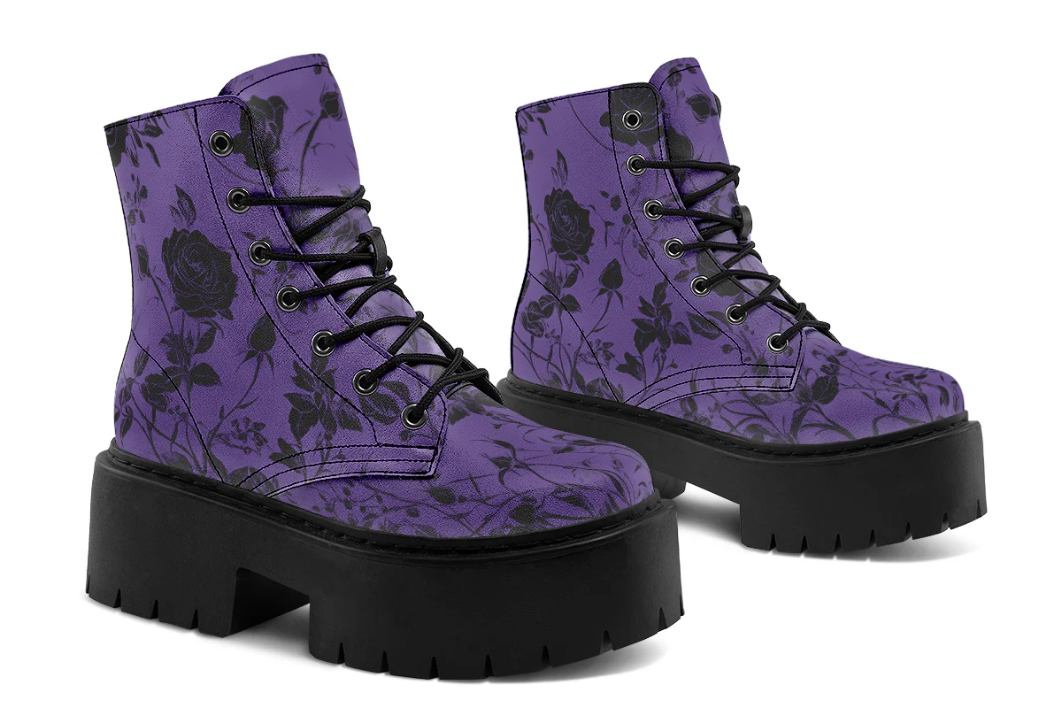 Amethyst Rose Romance Platform Boots - Image 4