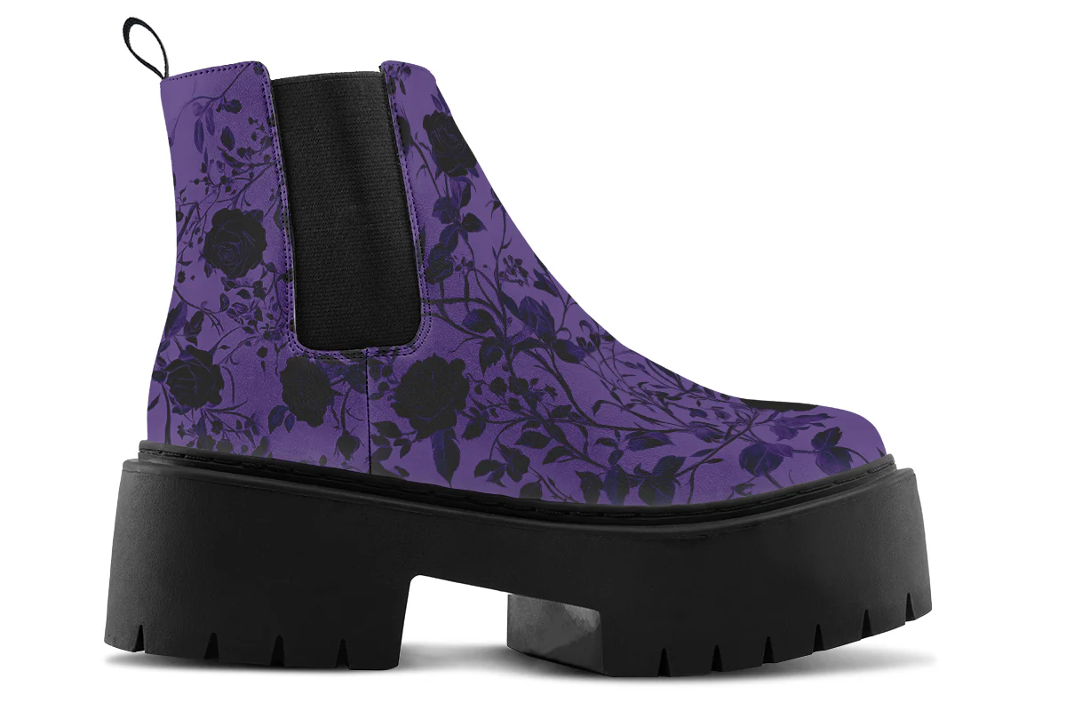 Amethyst Rose Romance Platform Chelsea Boots - Image 2