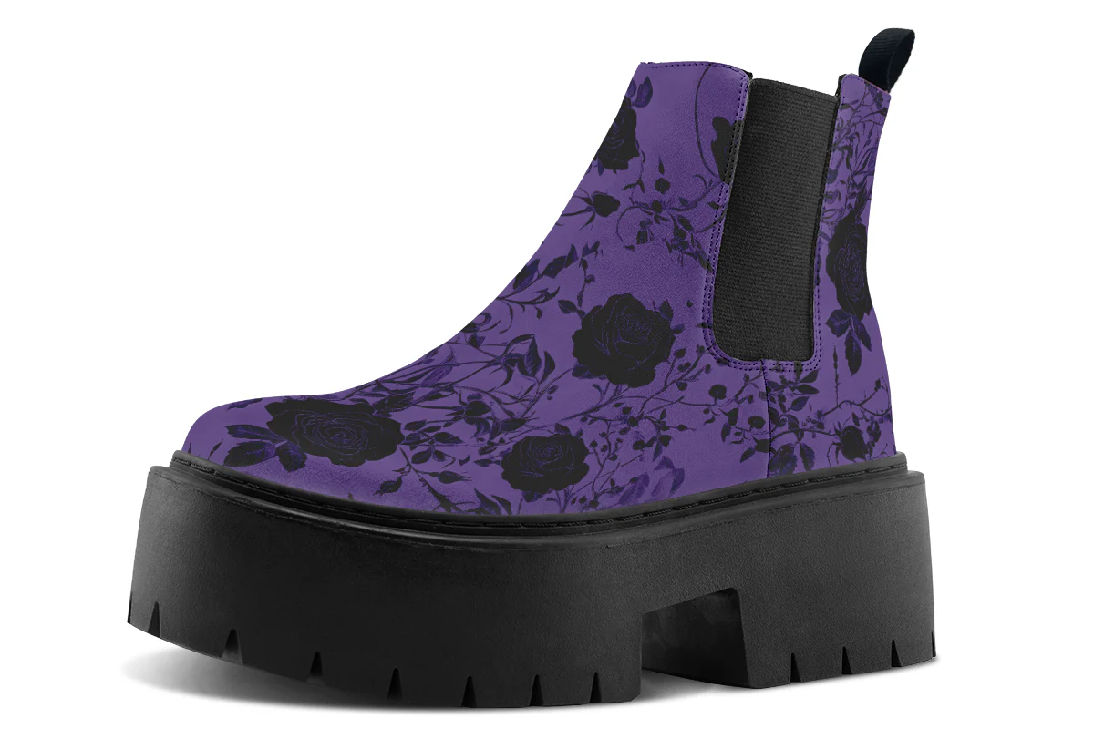 Amethyst Rose Romance Platform Chelsea Boots - Image 3
