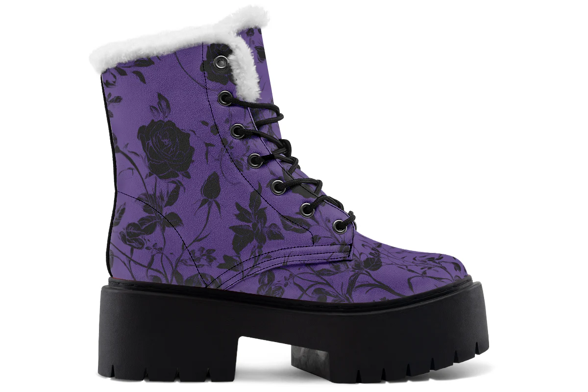 Amethyst Rose Romance Platform Winter Boots - Image 3