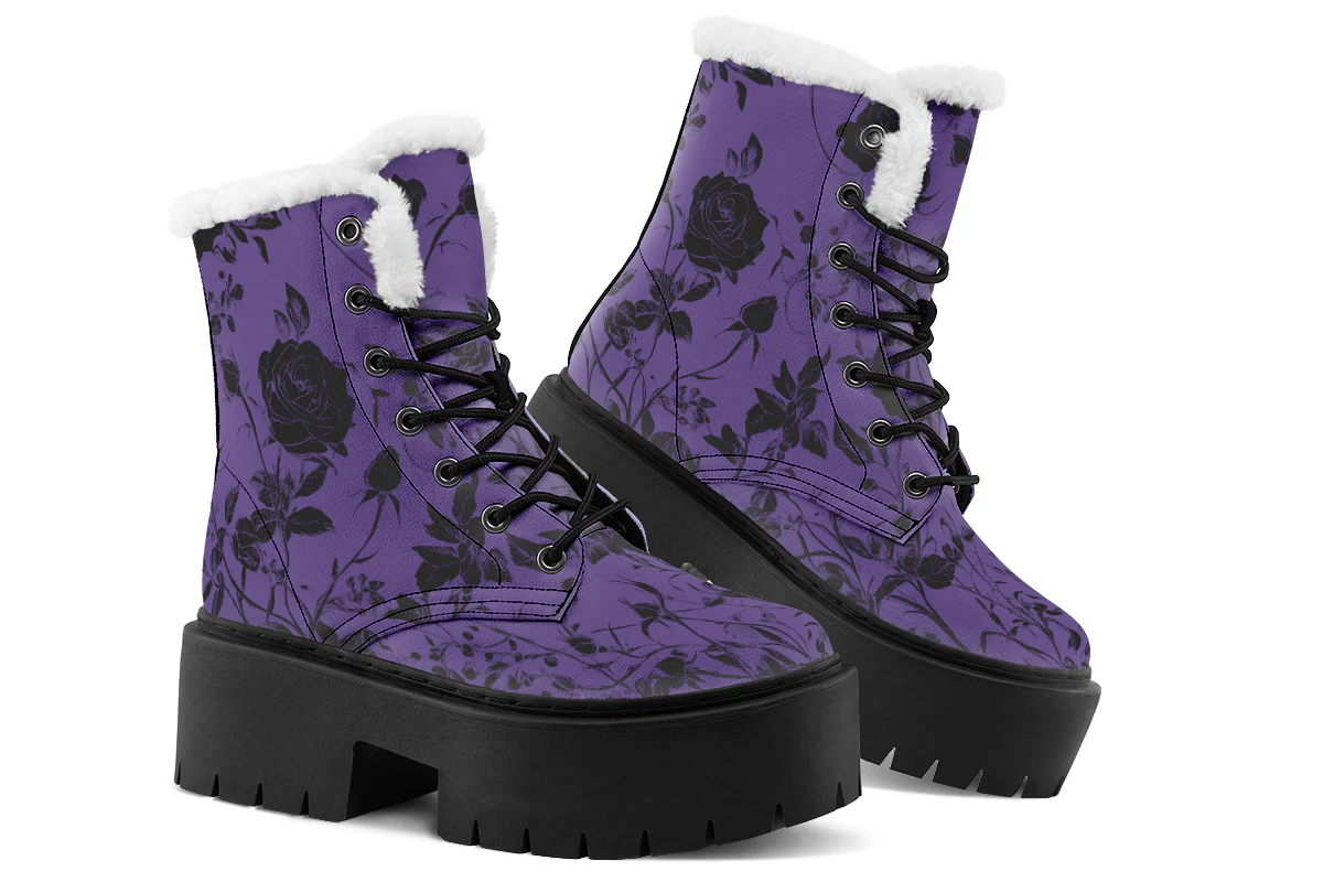Amethyst Rose Romance Platform Winter Boots - Image 5