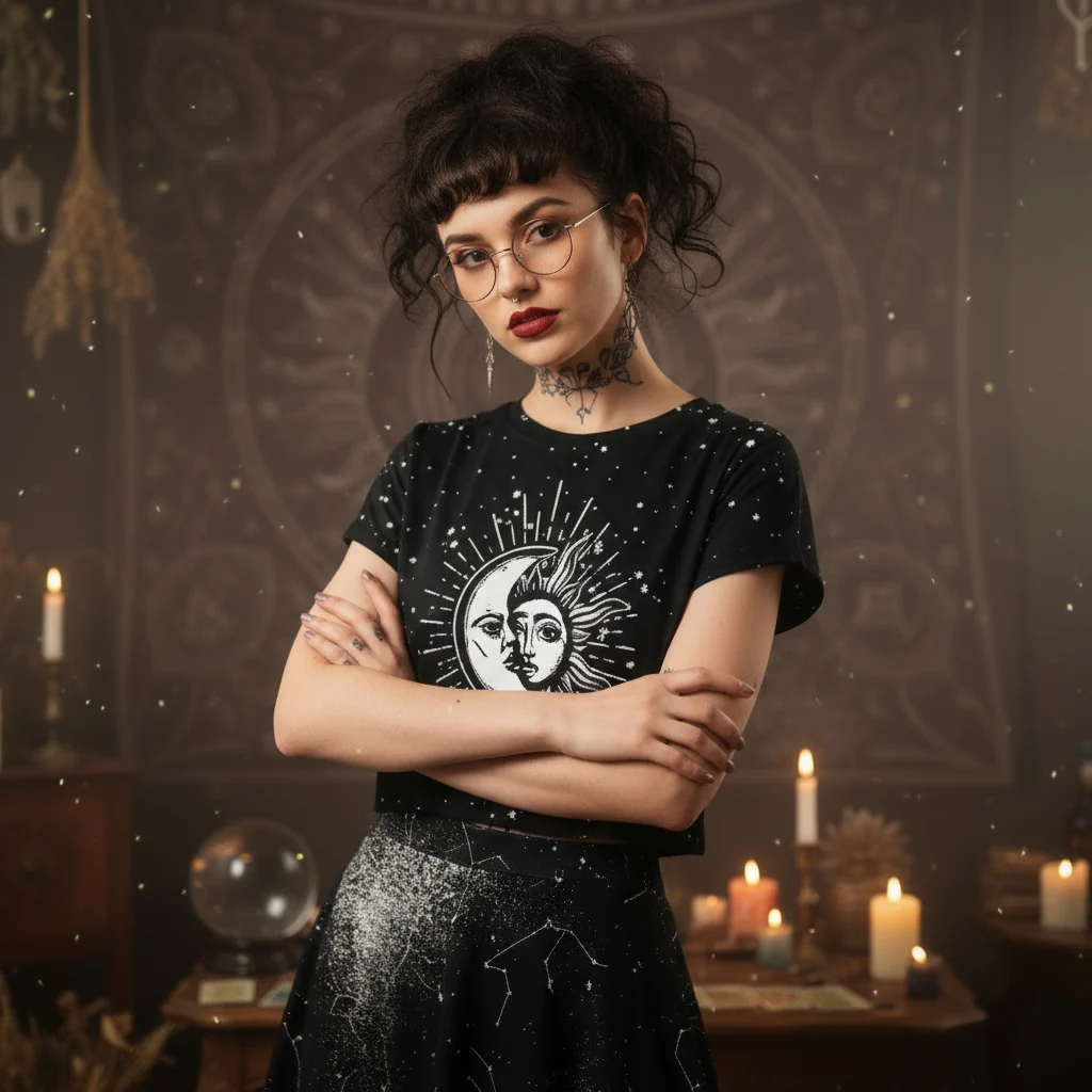 Astral Short Sleeve Crop Top - Image 3