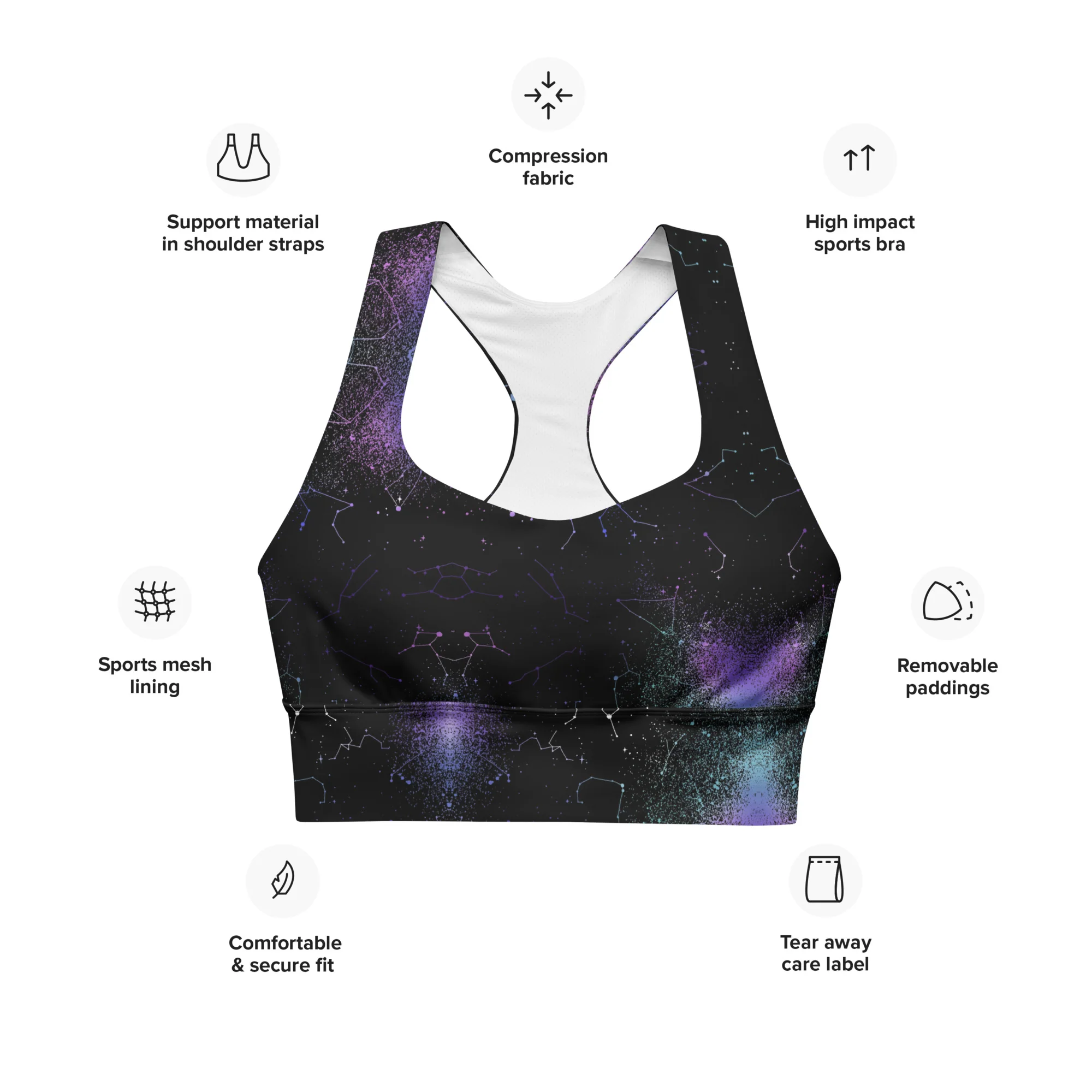 Aurora Longline Sports Bra - Image 3