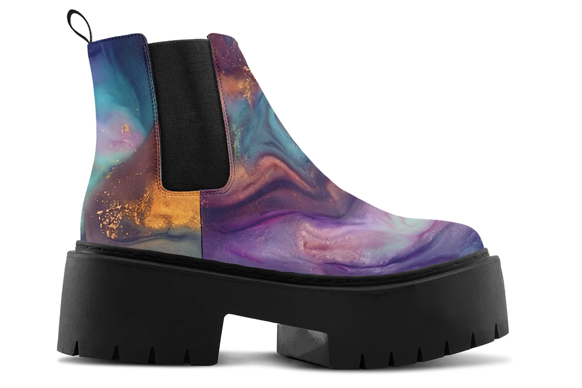 Aurora Pearl Platform Chelsea Boots - Image 3
