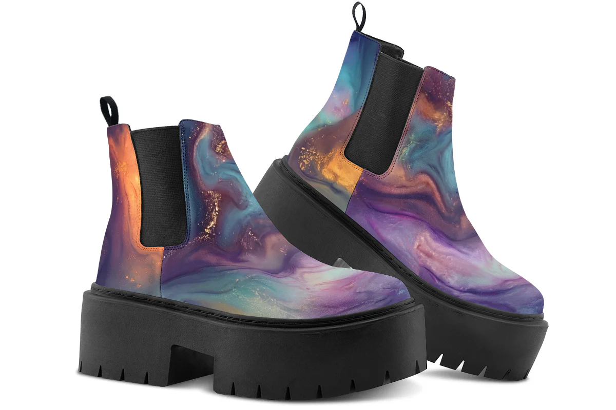 Aurora Pearl Platform Chelsea Boots - Image 4