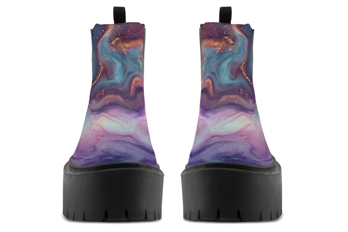 Aurora Pearl Platform Chelsea Boots - Image 7