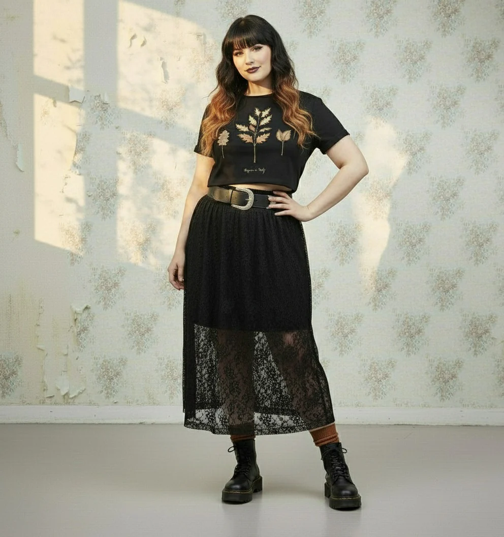 Autumn Memoir Short Sleeve Crop Top - Image 3