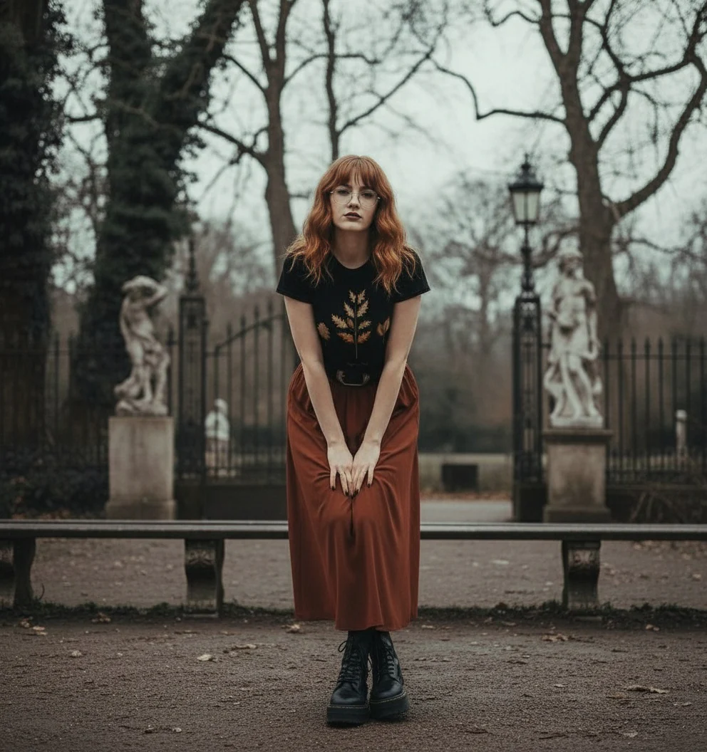 Autumn Memoir Short Sleeve Crop Top - Image 8