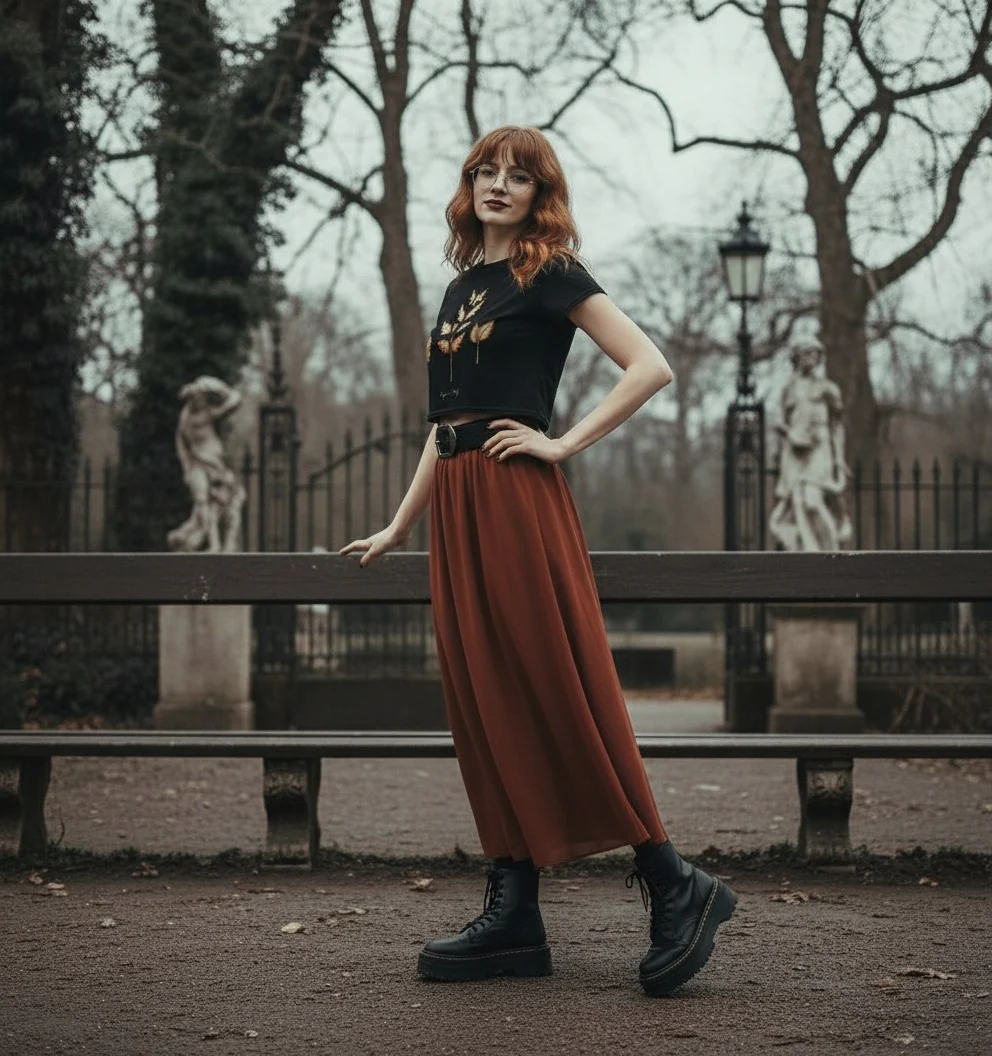 Autumn Memoir Short Sleeve Crop Top - Image 9