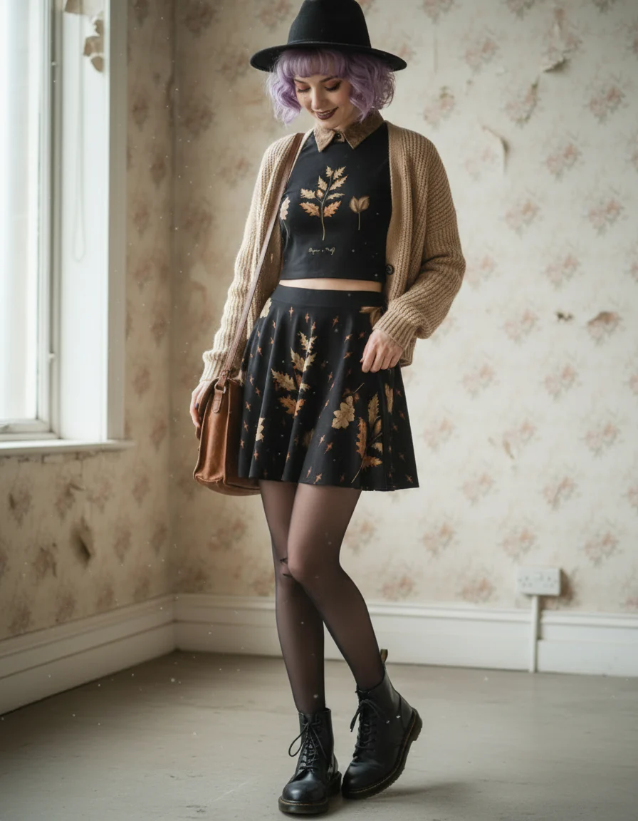 Autumn Memoir Skater Skirt - Image 3