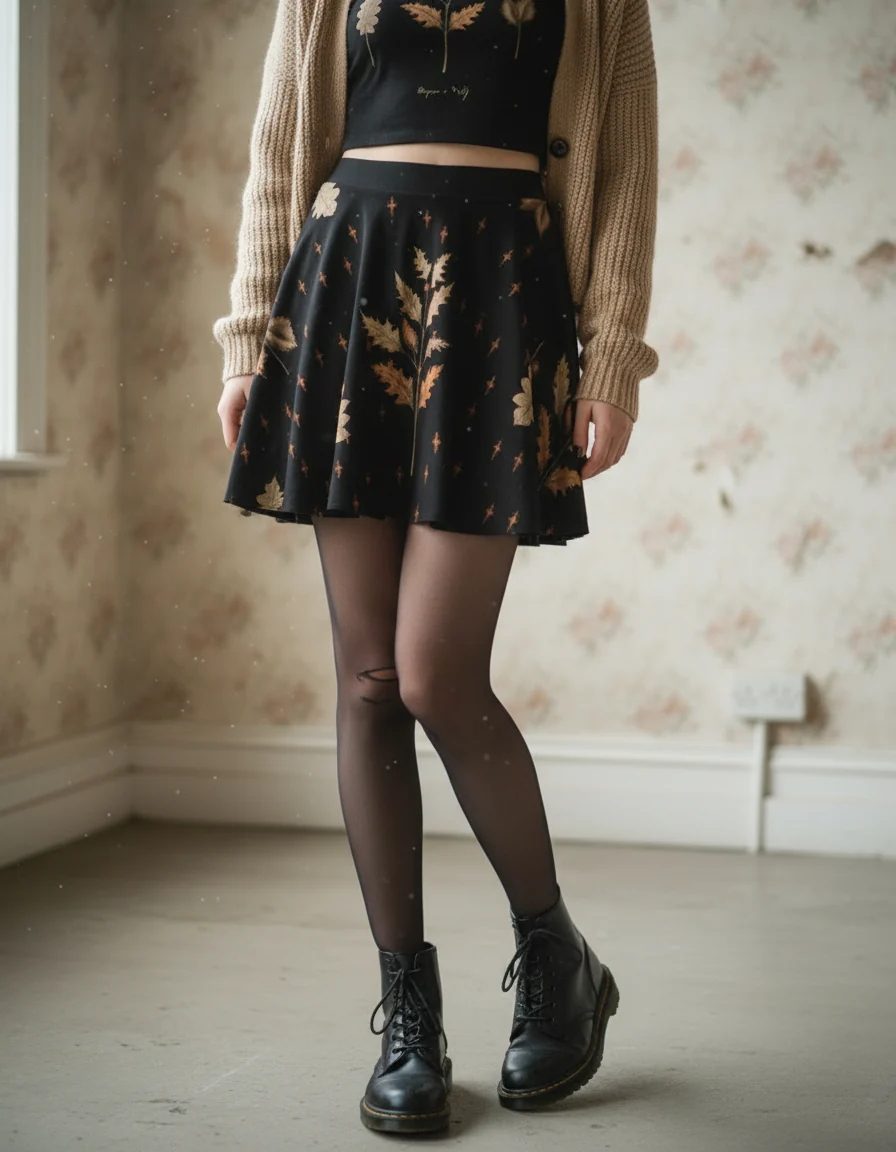 Autumn Memoir Skater Skirt - Image 4