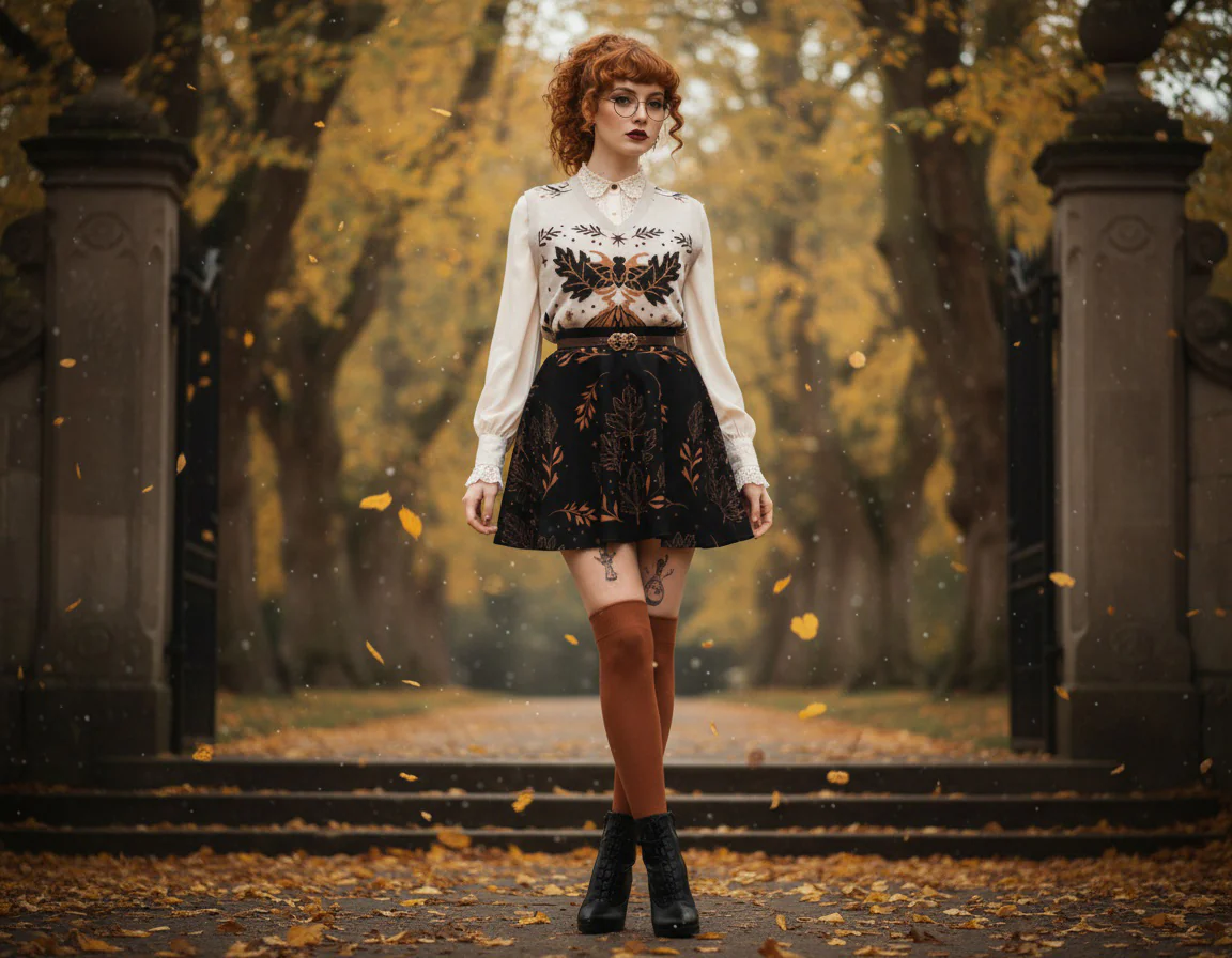 Autumnalis Skater Skirt - Image 7