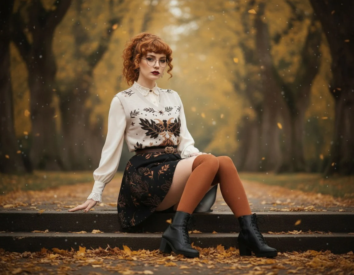Autumnalis Skater Skirt - Image 8