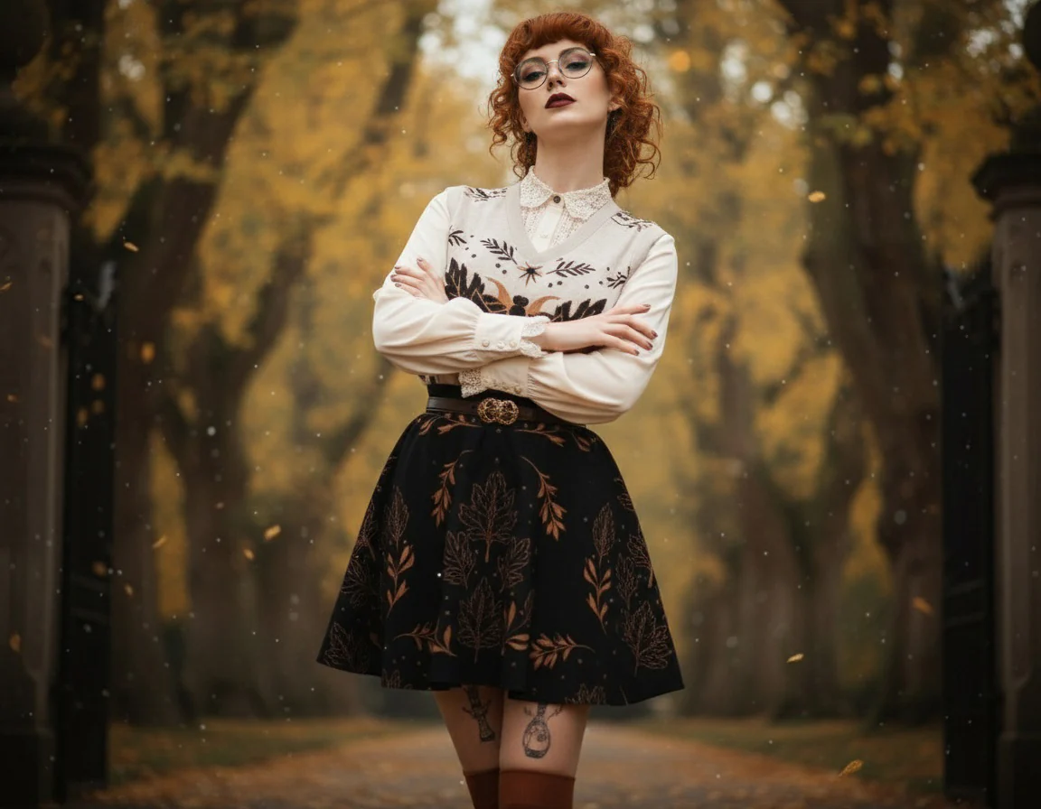 Autumnalis Skater Skirt - Image 9