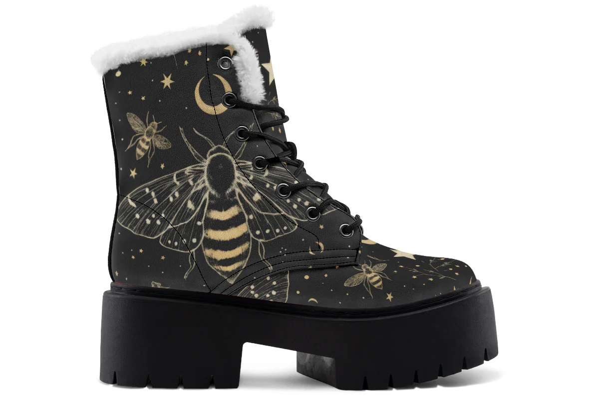 Bee Constellation Platform Winter Boots - Image 3