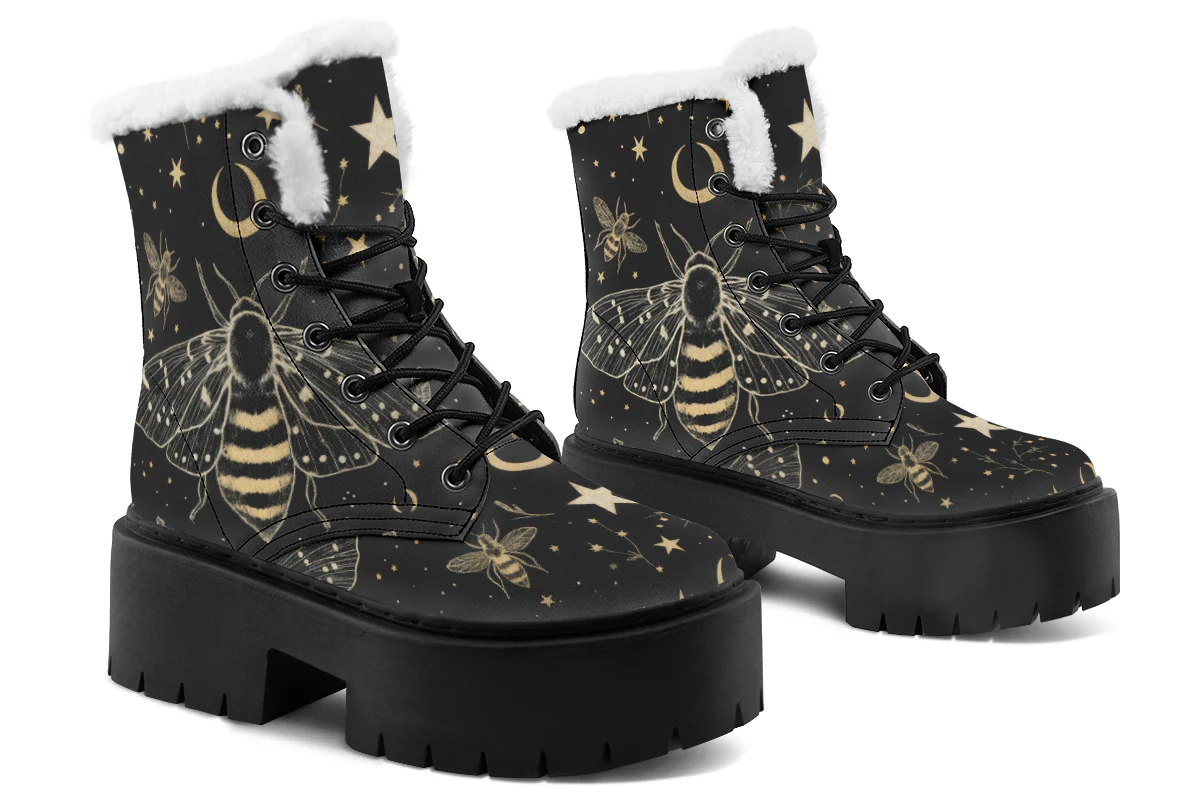 Bee Constellation Platform Winter Boots - Image 4