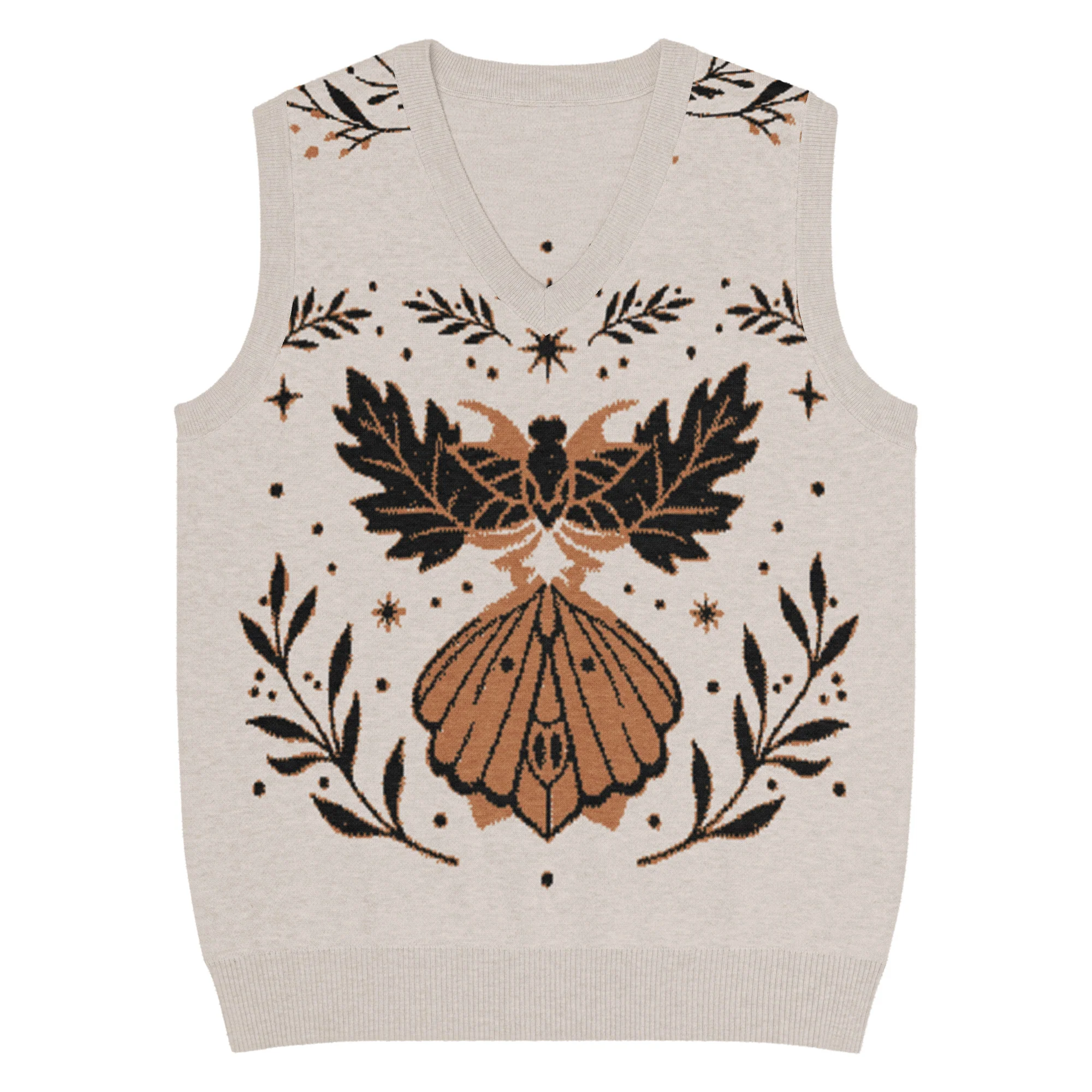 Beige Mothblossom Knitted Vest - Image 4