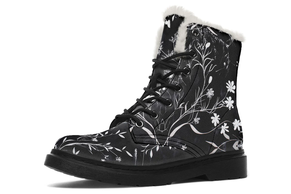 Black Delicate Winter Boots