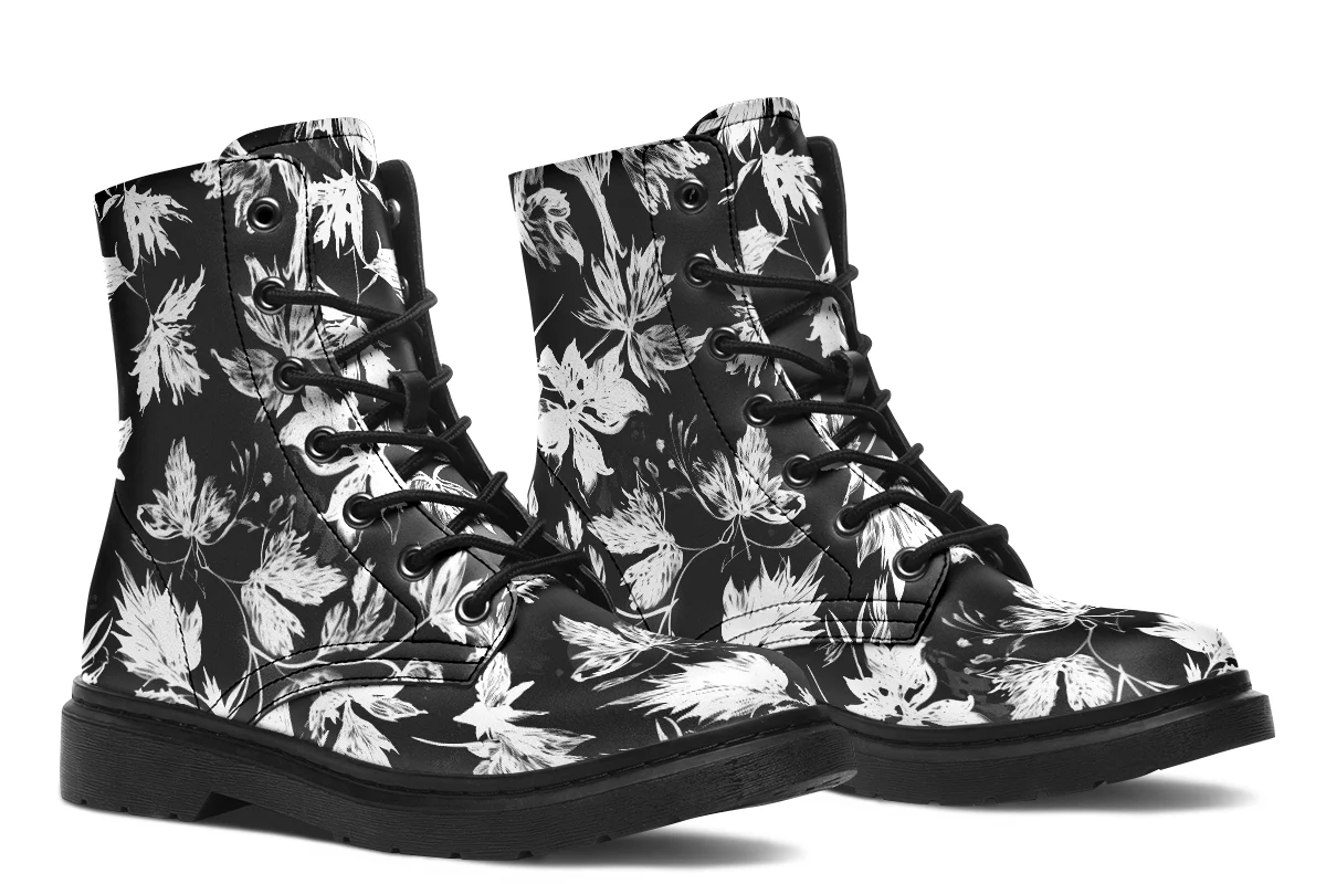 Black Faded Leaves Boots - Image 2