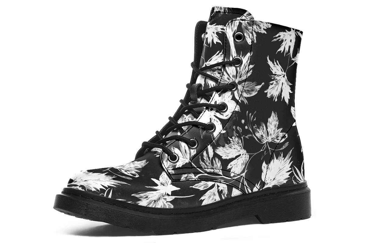Black Faded Leaves Boots - Image 4
