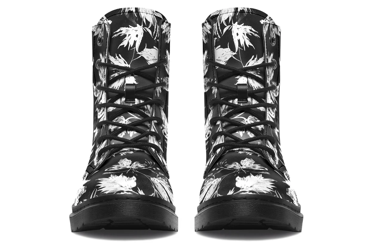 Black Faded Leaves Boots - Image 6