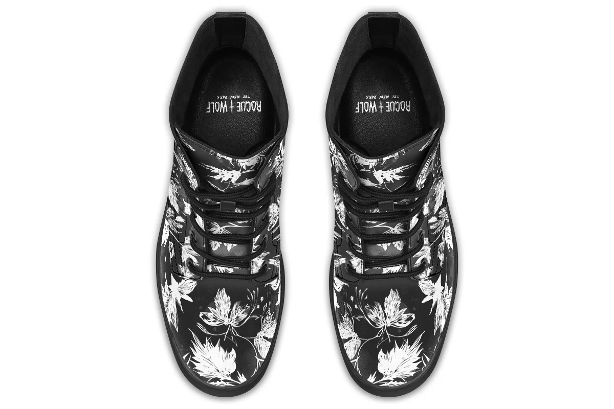 Black Faded Leaves Boots - Image 8
