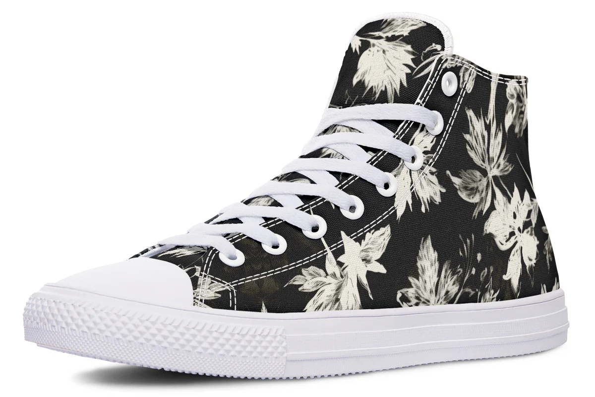 Black Faded Leaves High Tops - Image 11