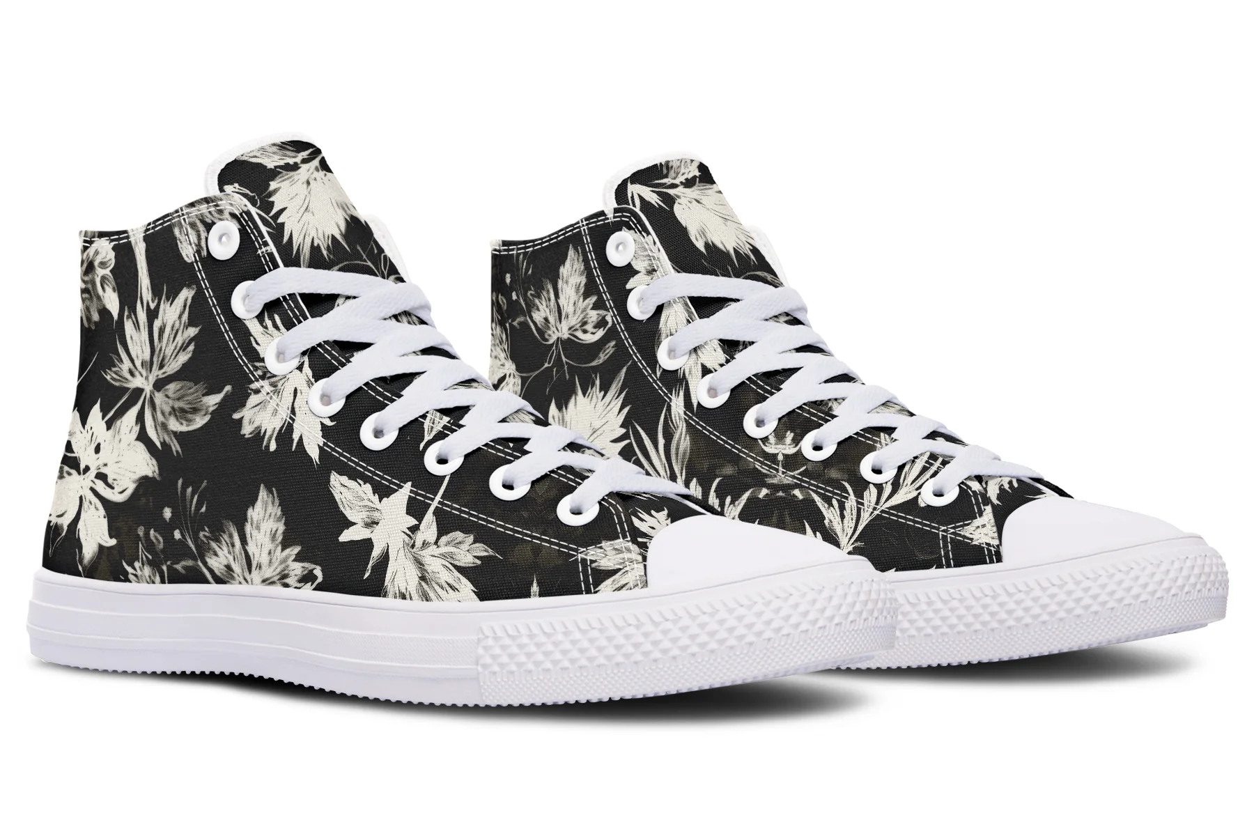 Black Faded Leaves High Tops - Image 13
