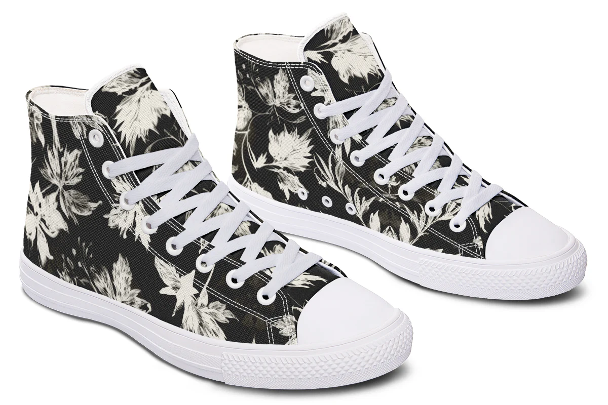Black Faded Leaves High Tops - Image 14