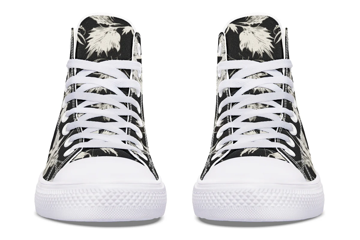 Black Faded Leaves High Tops - Image 15