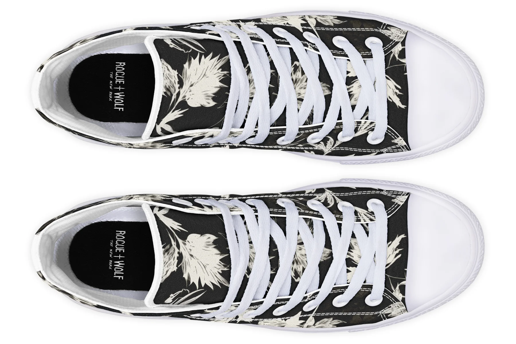 Black Faded Leaves High Tops - Image 18