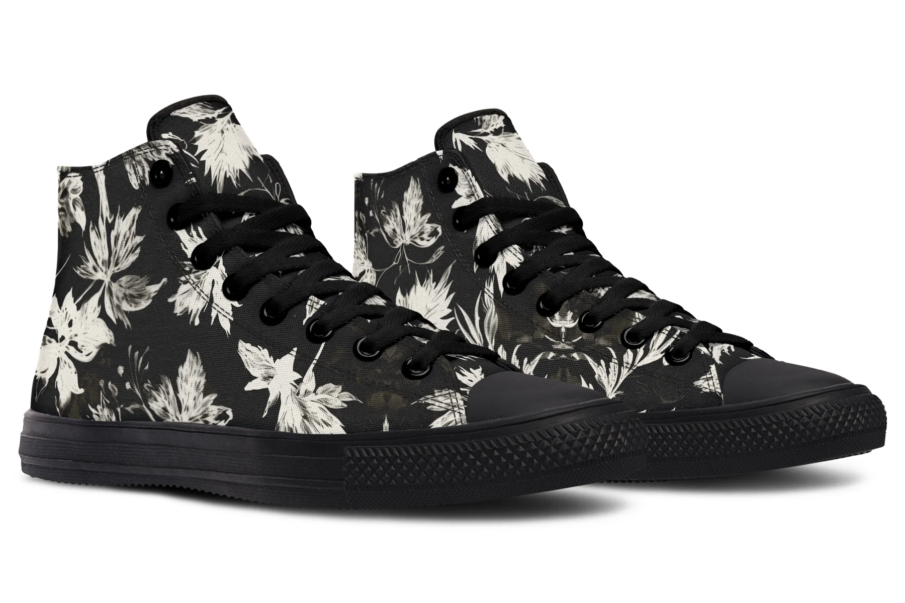 Black Faded Leaves High Tops - Image 4