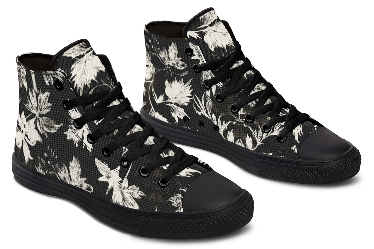 Black Faded Leaves High Tops - Image 5