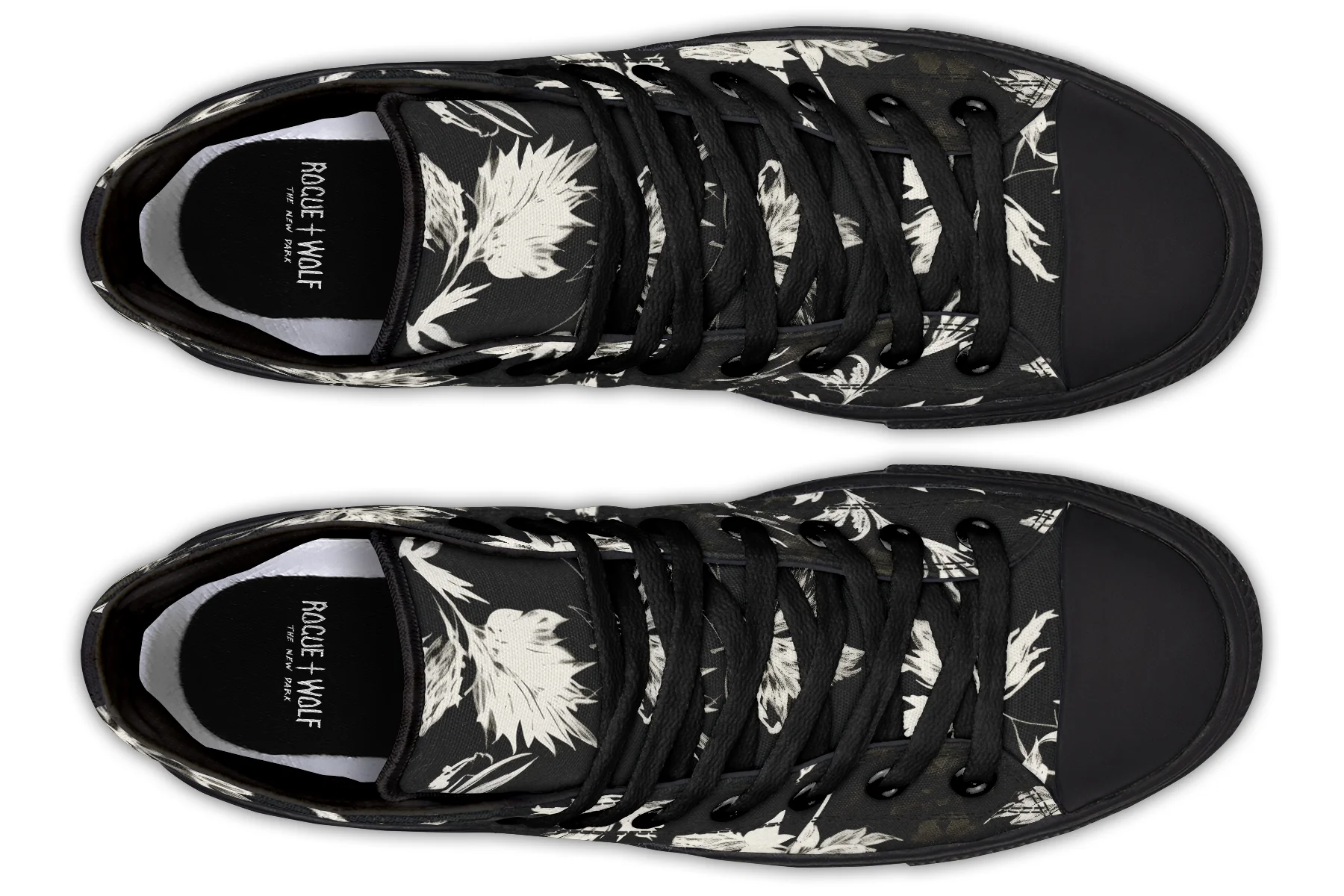 Black Faded Leaves High Tops - Image 9