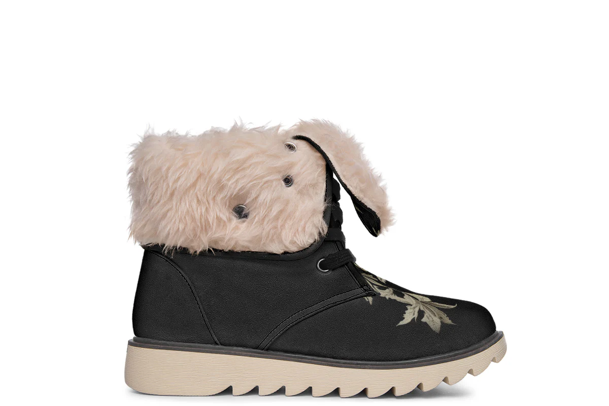 Black Night Ivy Fold Over Winter Boots - Image 10