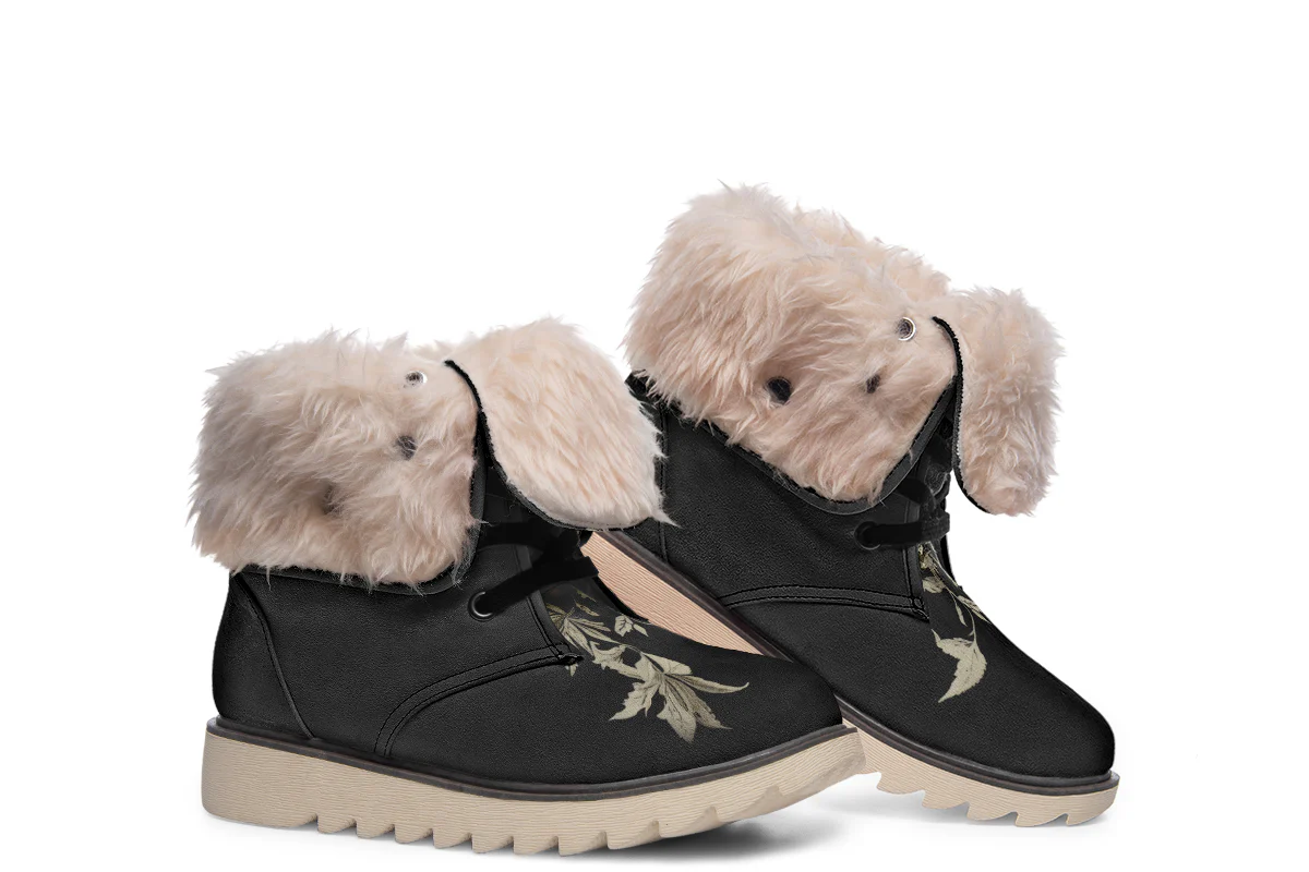 Black Night Ivy Fold Over Winter Boots - Image 15