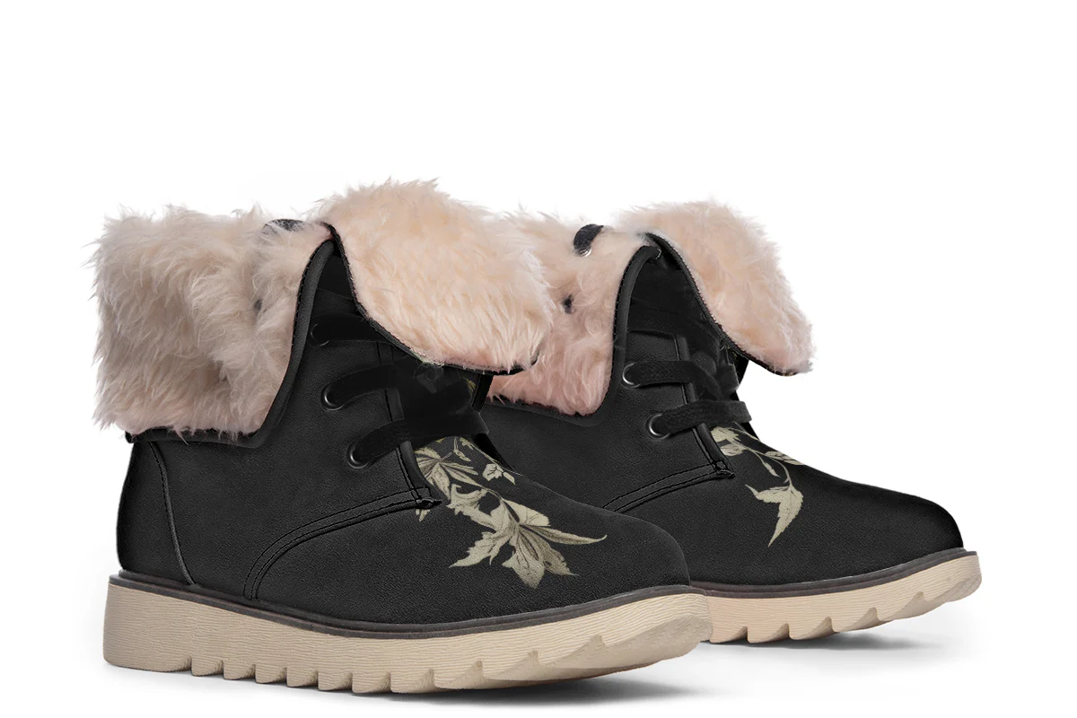 Black Night Ivy Fold Over Winter Boots - Image 16