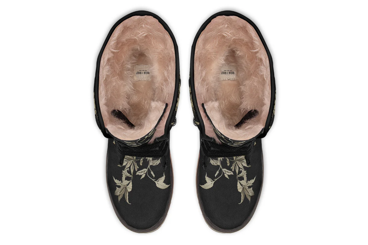 Black Night Ivy Fold Over Winter Boots - Image 6