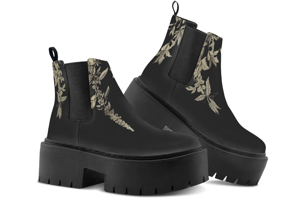 Black Night Ivy Platform Chelsea Boots - Image 4
