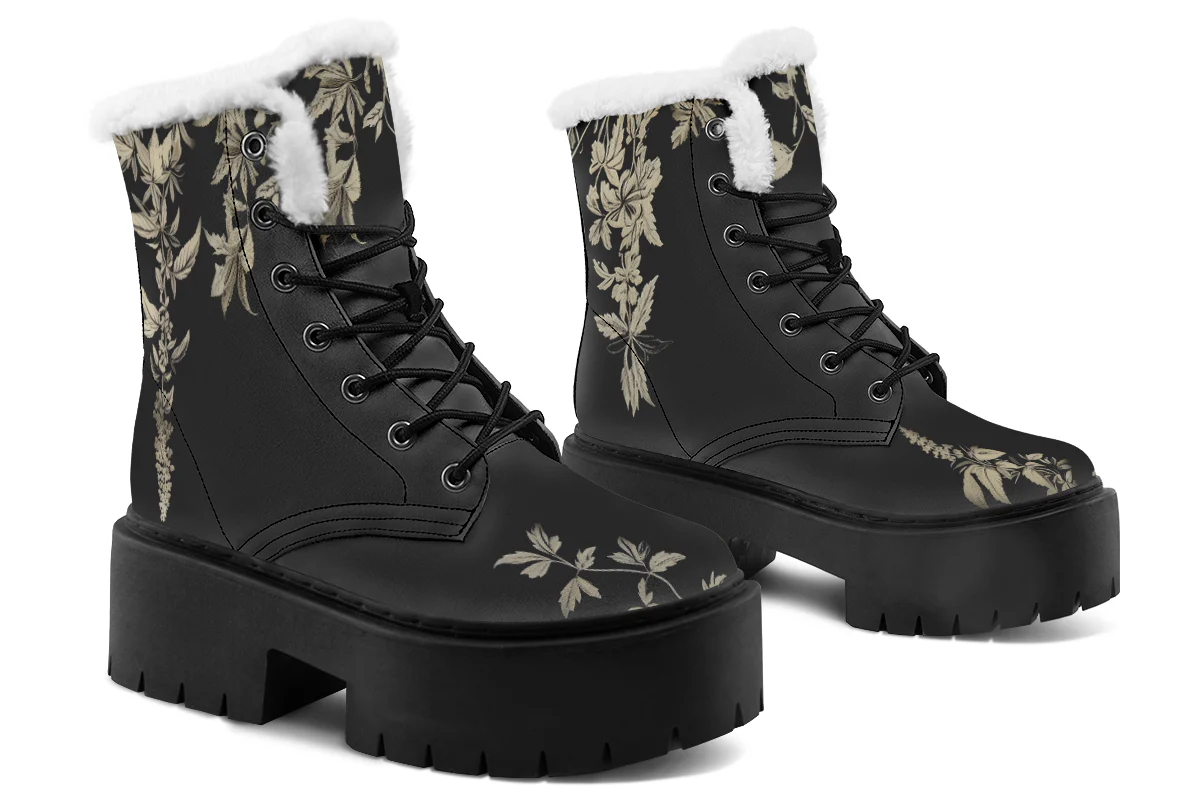 Black Night Ivy Platform Winter Boots - Image 4