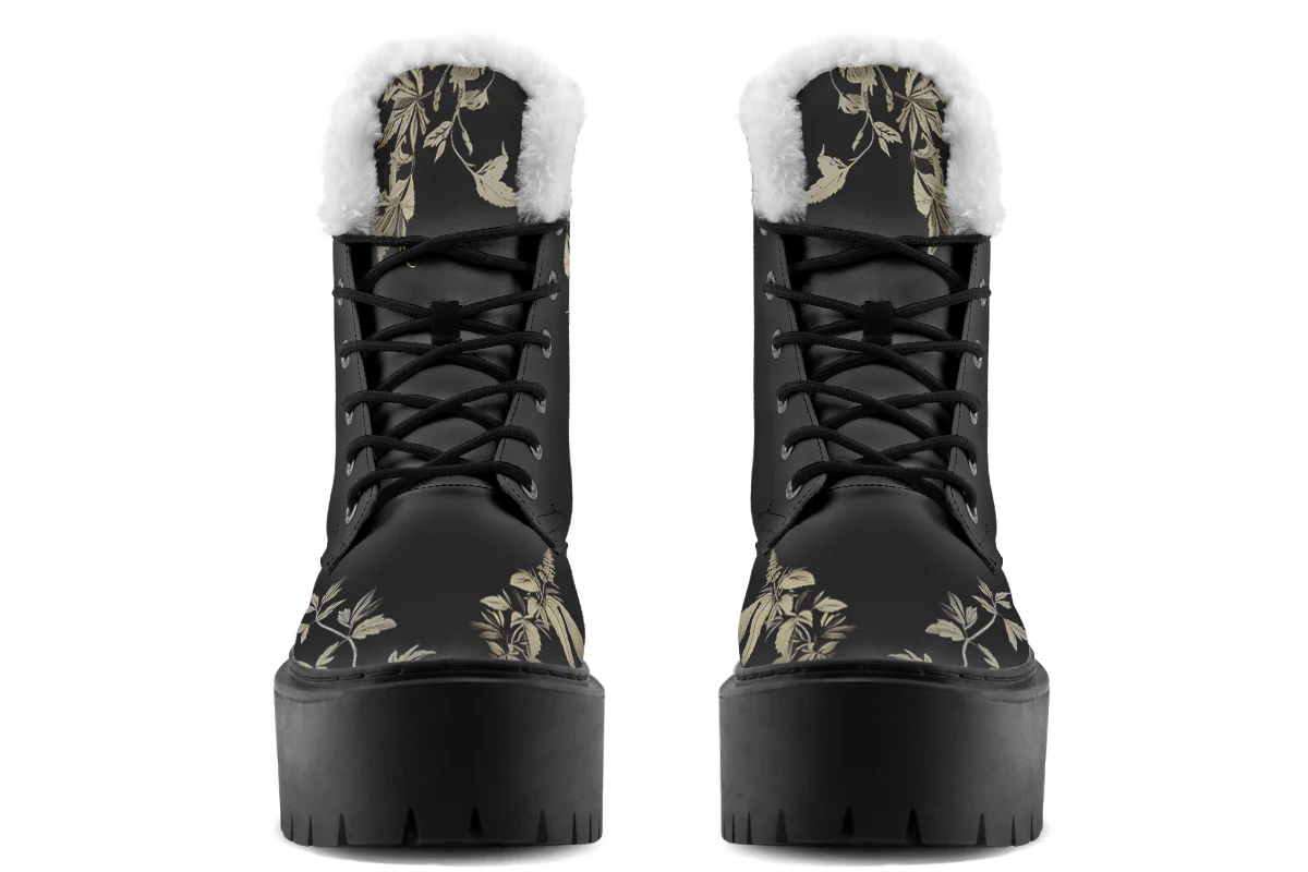 Black Night Ivy Platform Winter Boots - Image 7