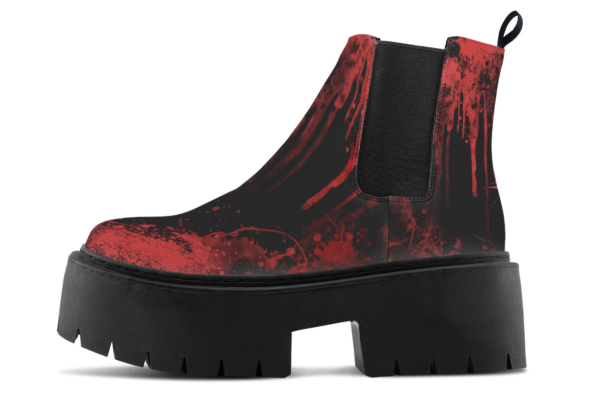 Black Oops My Bad Platform Chelsea Boots
