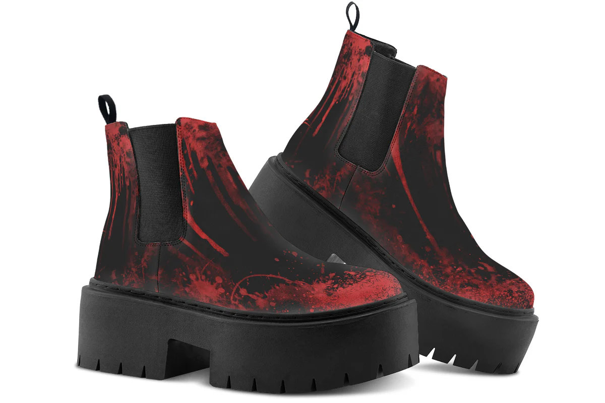 Black Oops My Bad Platform Chelsea Boots - Image 4