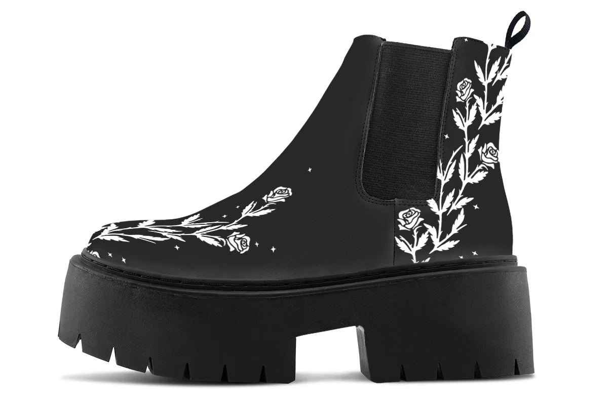 Black Widow Platform Chelsea Boots