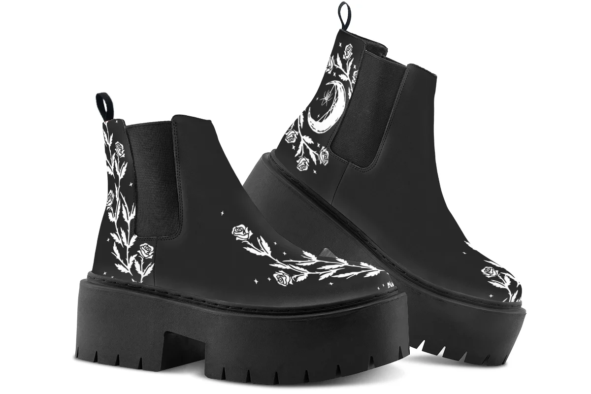 Black Widow Platform Chelsea Boots - Image 4