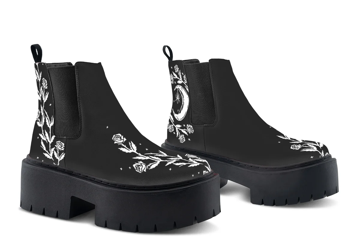 Black Widow Platform Chelsea Boots - Image 5