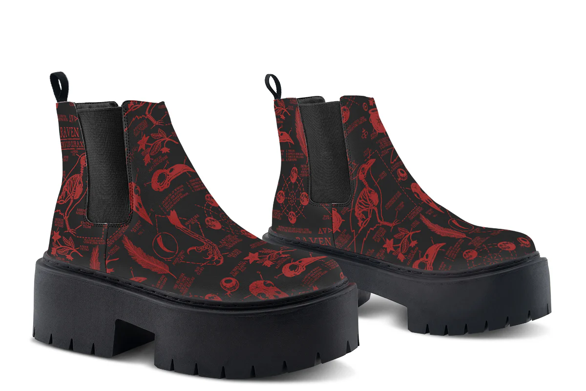 Blood Raven Study Platform Chelsea Boots - Image 5